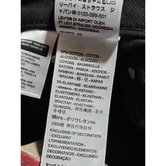 Levi's Women's Mid Length Shorts Size 30 Zip Fly Mid Rise Slim Fit Black NWT - Picture 9 of 13